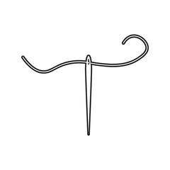 Needle icon. Element of cyber security for mobile concept and web apps icon. Thin line icon for website design and development, app development