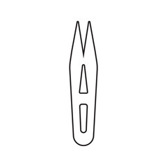 eyebrow tweezers icon. Element of cyber security for mobile concept and web apps icon. Thin line icon for website design and development, app development