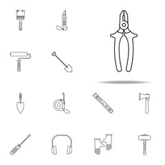 pliers icon. Home repair tool icons universal set for web and mobile