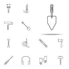trowel icon. Home repair tool icons universal set for web and mobile