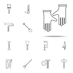 Fototapeta premium working gloves icon. Home repair tool icons universal set for web and mobile