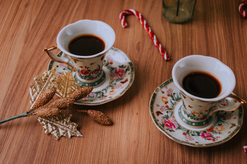 Christmas Home Decoration, Gifts, Mug of Coffee, Christmas Lights, Social Media Pics