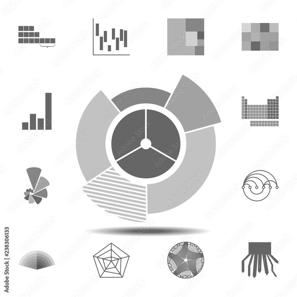 Poster sunburst chart icon. simple glyph vector element of charts and diagrams set icons for ui and ux, web