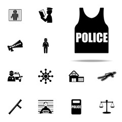 bullet-proof vest icon. Police icons universal set for web and mobile