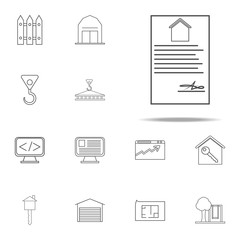 contract for the purchase of an apartment icon. web icons universal set for web and mobile