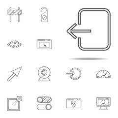 exit sign icon. web icons universal set for web and mobile