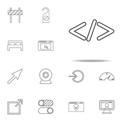 the sign is smaller icon. web icons universal set for web and mobile