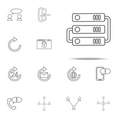 hard disk connection icon. web icons universal set for web and mobile