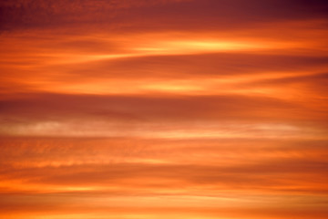 Golden sunset clouds
