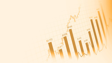 Obraz premium Stock market or forex trading graph in graphic concept