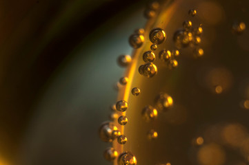 Macro photography of crystal ball in mineral water