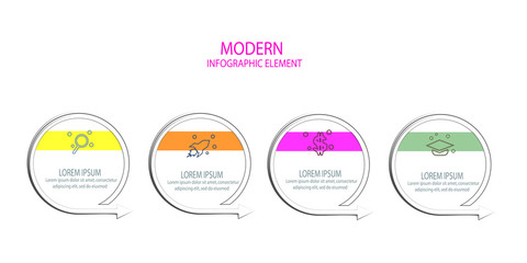 circle arrow infographic template element design vector