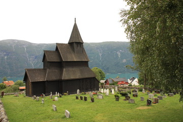 Fototapeta na wymiar Église d'Urnes Norvège - Urnes Church Norway