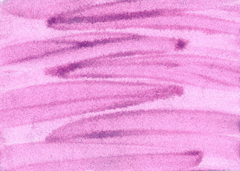 Fototapeta na wymiar Crimson brush strokes watercolor texture background. Handwork on paper paints. Blurred, horizontal, abstract