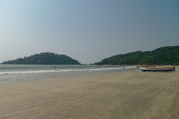 Tropical beach at Palolem village, Goa state, India