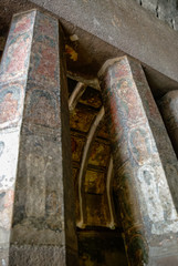 The buddhist caves and frescoes at Ajanta, a UNESCO World Heritage Site.