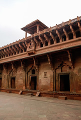 Fototapeta na wymiar Jahangiri Mahal, a palace at Agra Fort. UNESCO world heritage site in Uttar Pradesh, India