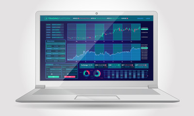 Trading Platform Interface With Infographic Elements