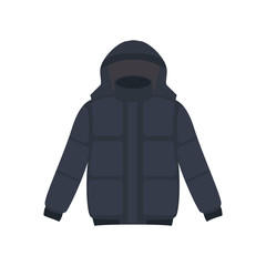 jacket icon in flat style isolated vector illustration on white transparent background. Winter clothing. © Vasif