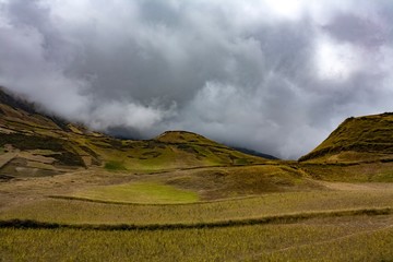 clouds over mountains