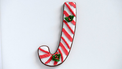  Christmas cookies, Candy Cane,  Christmas tree, gingerbread isolated on white background for Christmas party holiday homemade food