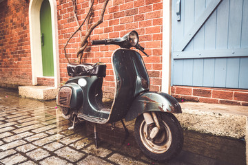Fototapeta na wymiar old and vintage motorcycle