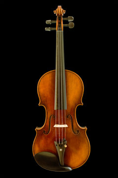 Beautiful vintage violin isolated with clipping path.