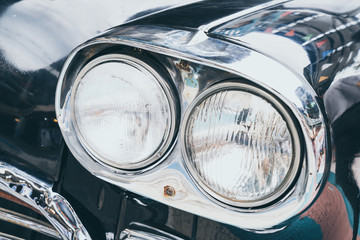 head light of old car