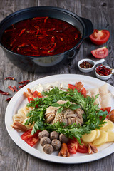Spicy hot pot set meal