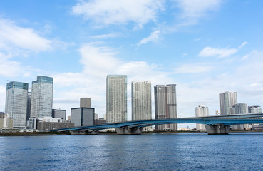 東京晴海運河の風景