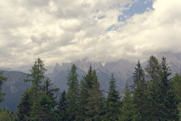 Auronzo di Cadore: Italy: panoramic view from the top of the mountain.