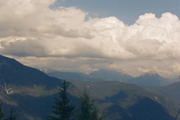 Auronzo di Cadore: Italy: panoramic view from the top of the mountain.
