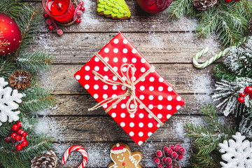 Christmas fir tree with decoration