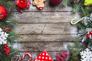 Christmas fir tree with decoration