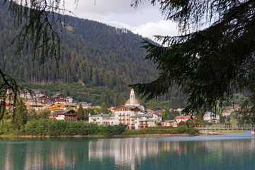 Auronzo di Cadore, Italy a picturesque view of the city in the foothills of the Alps