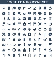 Fototapeta premium 100 mark icons