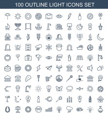 100 light icons