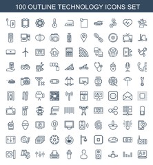 100 technology icons