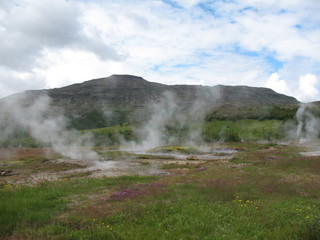 Small geysers in Iceland