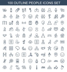 100 people icons