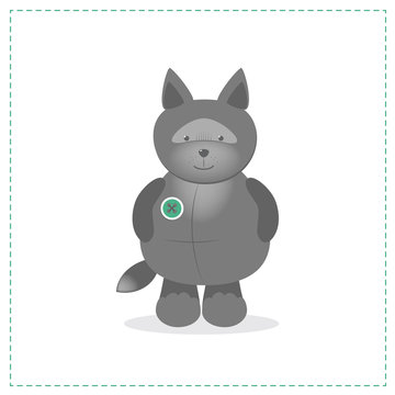 Wolf baby, little funny wolf, vector