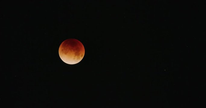 Timelapse of a total Lunar Eclipse as seen in Los Angeles, California