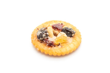 cracker biscuit with dried fruits