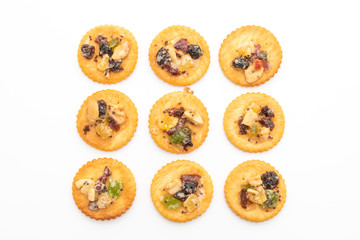 cracker biscuit with dried fruits
