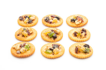 cracker biscuit with dried fruits