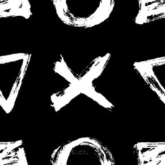 Seamless black and white pattern