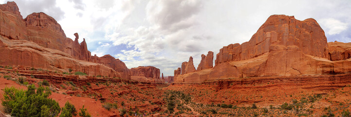 View of Park Avenue in Moab, UT USA