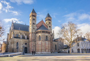 Saint Servatius church at the Vrijthof in Maastricht,