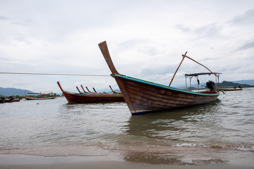 Longtail boat for travel thgailand beach 