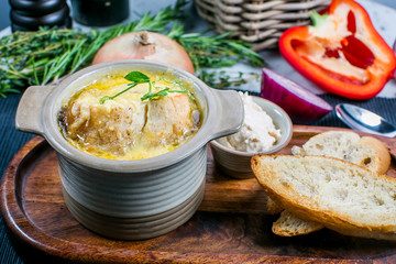 soup with bread